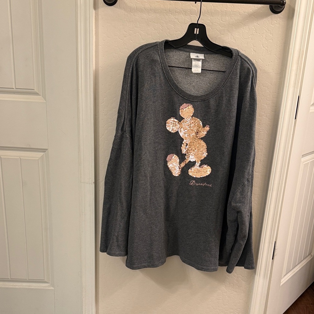 Disney Gray Top with Gold Accents